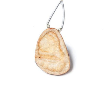 30x24mm Cantelope Orange Agate Drusy Freeform Focal Bead 1 piece (ONLINE ORDER ONLY)