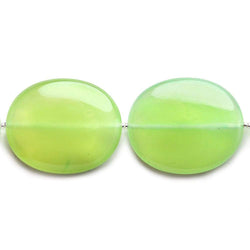 30x25mm Margarita Green Chalcedony Plain Ovals 8 inch 7 beads A (ONLINE ORDER ONLY)