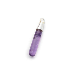 30x5.5mm Sterling Silver Capped Amethyst Plain Tear Drop Pendant 1 piece (ONLINE ORDER ONLY)