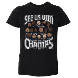 Seattle Football 2025 Champs Cartoon WHT (ONLINE ORDER ONLY)