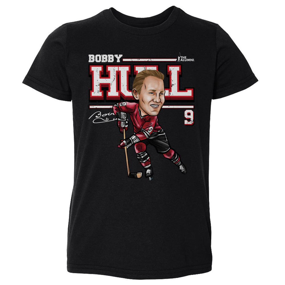 Bobby Hull Chicago Cartoon WHT (ONLINE ORDER ONLY)