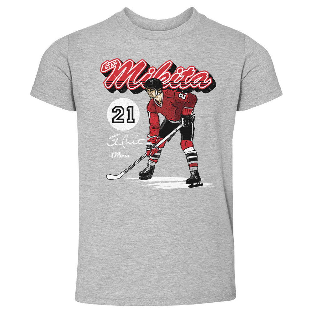 Stan Mikita Chicago Retro Script WHT (ONLINE ORDER ONLY)