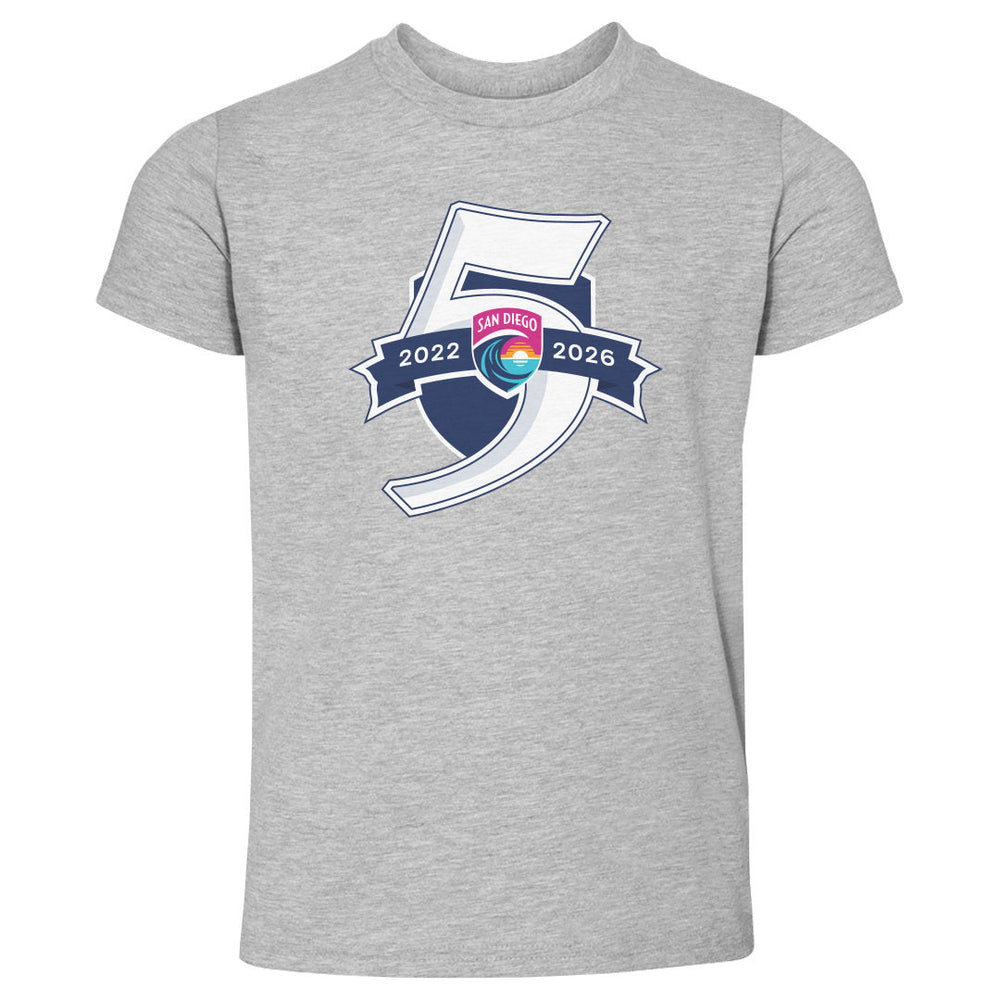 San Diego Wave FC 5 Seasons Logo WHT (ONLINE ORDER ONLY)
