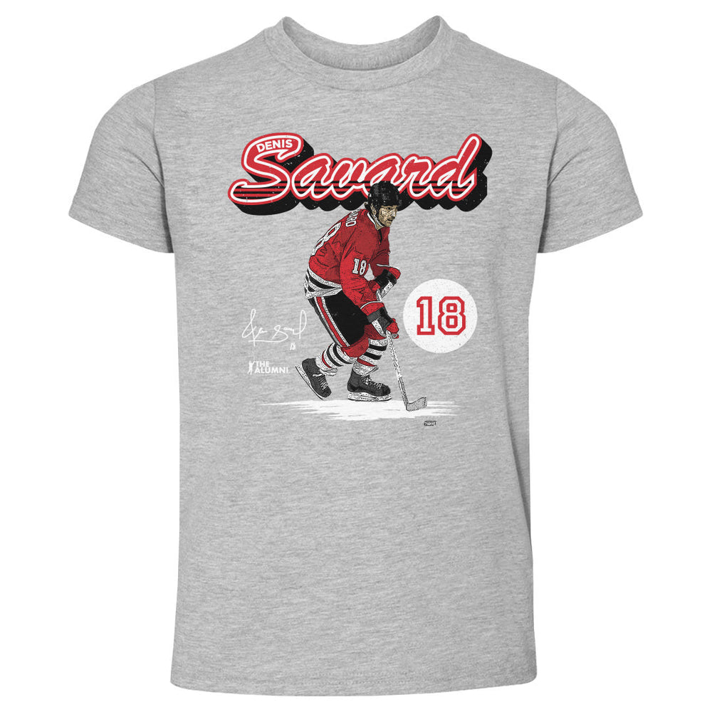 Denis Savard Chicago Retro Script WHT (ONLINE ORDER ONLY)