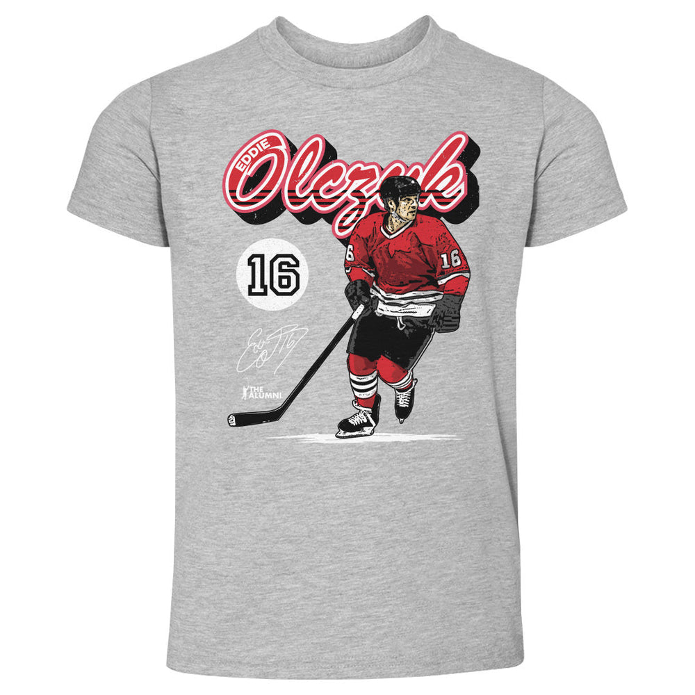 Eddie Olczyk Chicago Retro Script WHT (ONLINE ORDER ONLY)