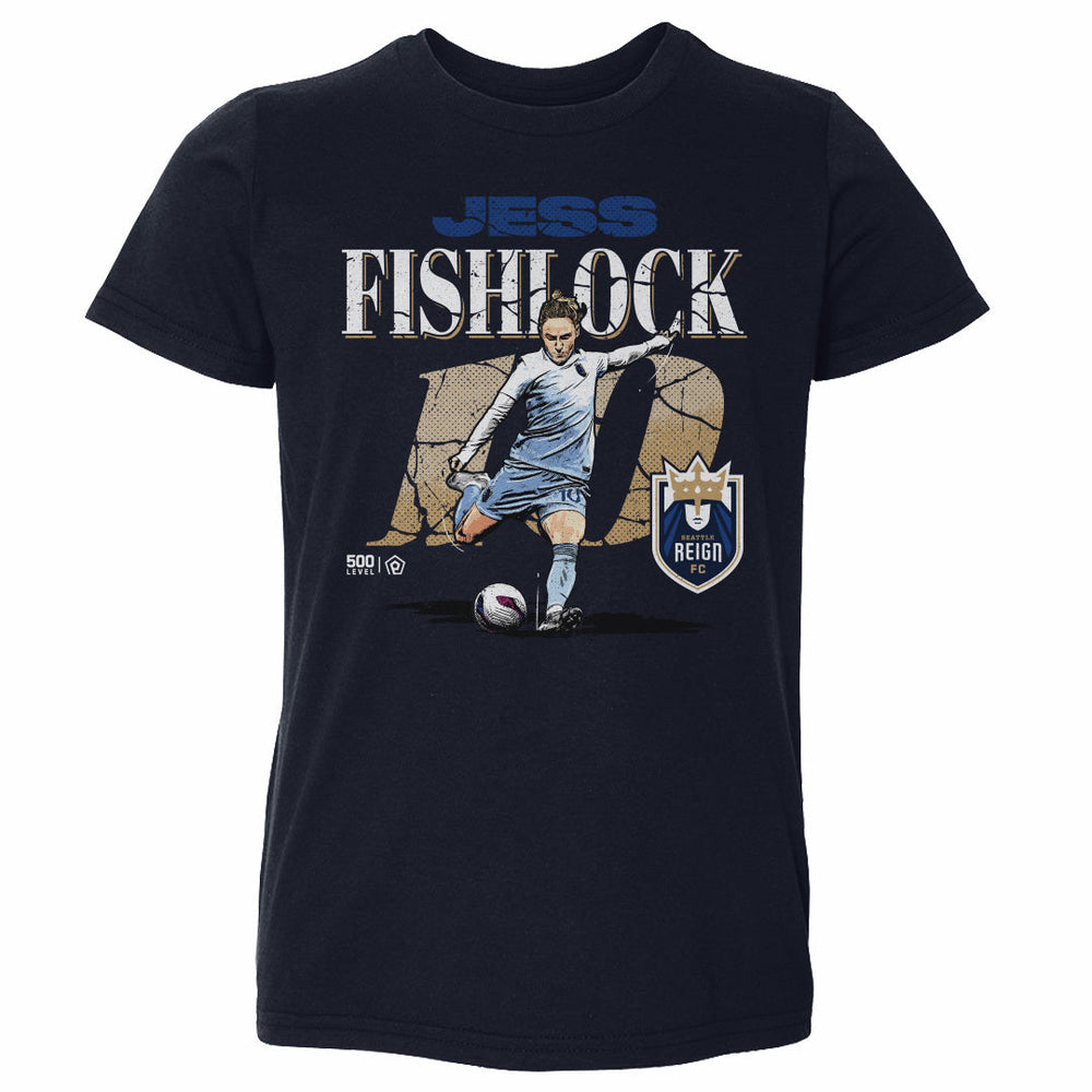 Jess Fishlock Seattle Reign FC Cracked Number WHT (ONLINE ONLY)