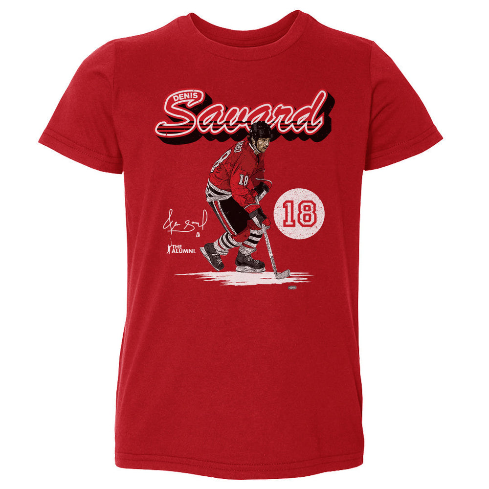 Denis Savard Chicago Retro Script WHT (ONLINE ORDER ONLY)