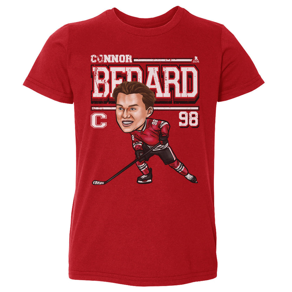 Connor Bedard Chicago Cartoon WHT (ONLINE ORDER ONLY)
