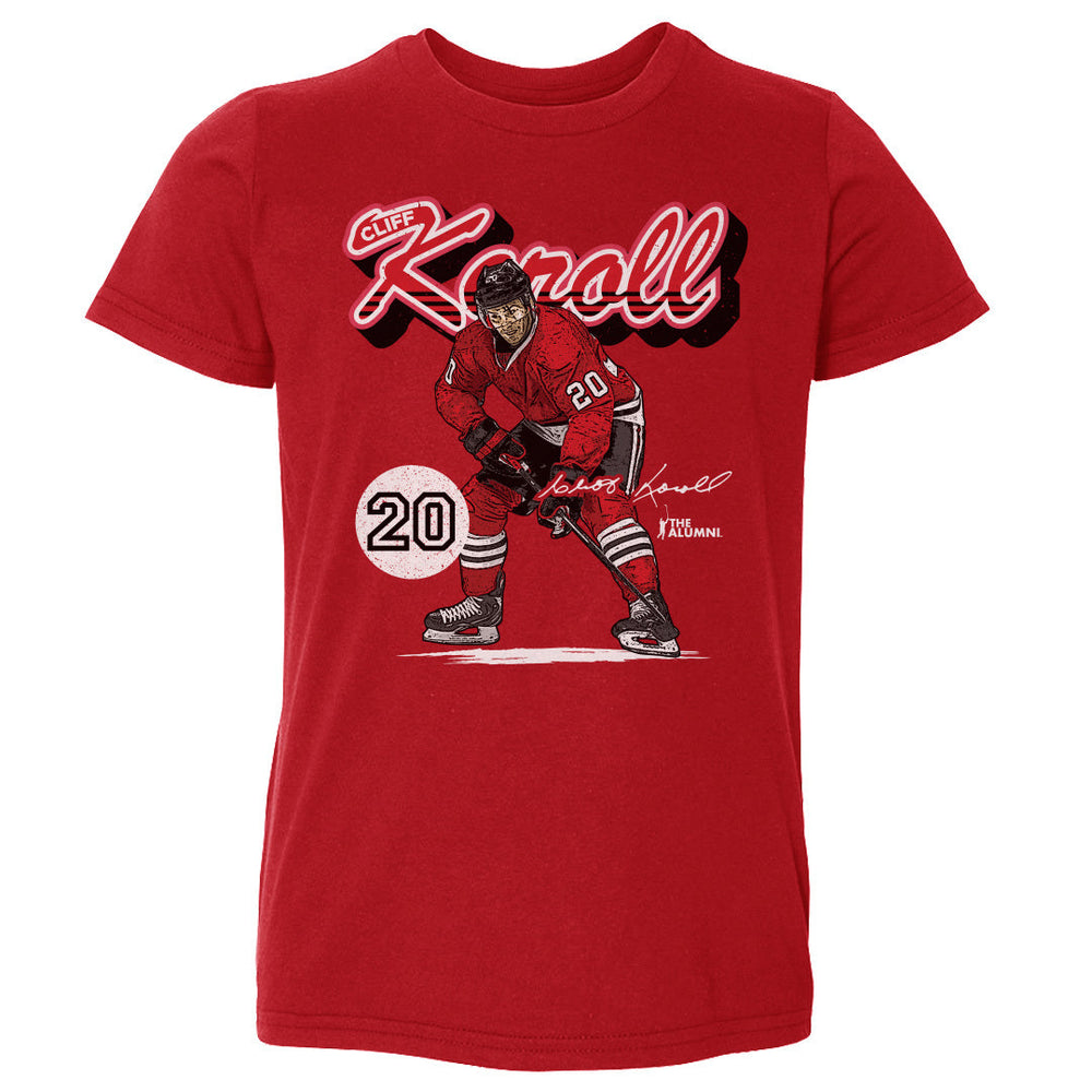 Cliff Koroll Chicago Retro Script WHT (ONLINE ORDER ONLY)