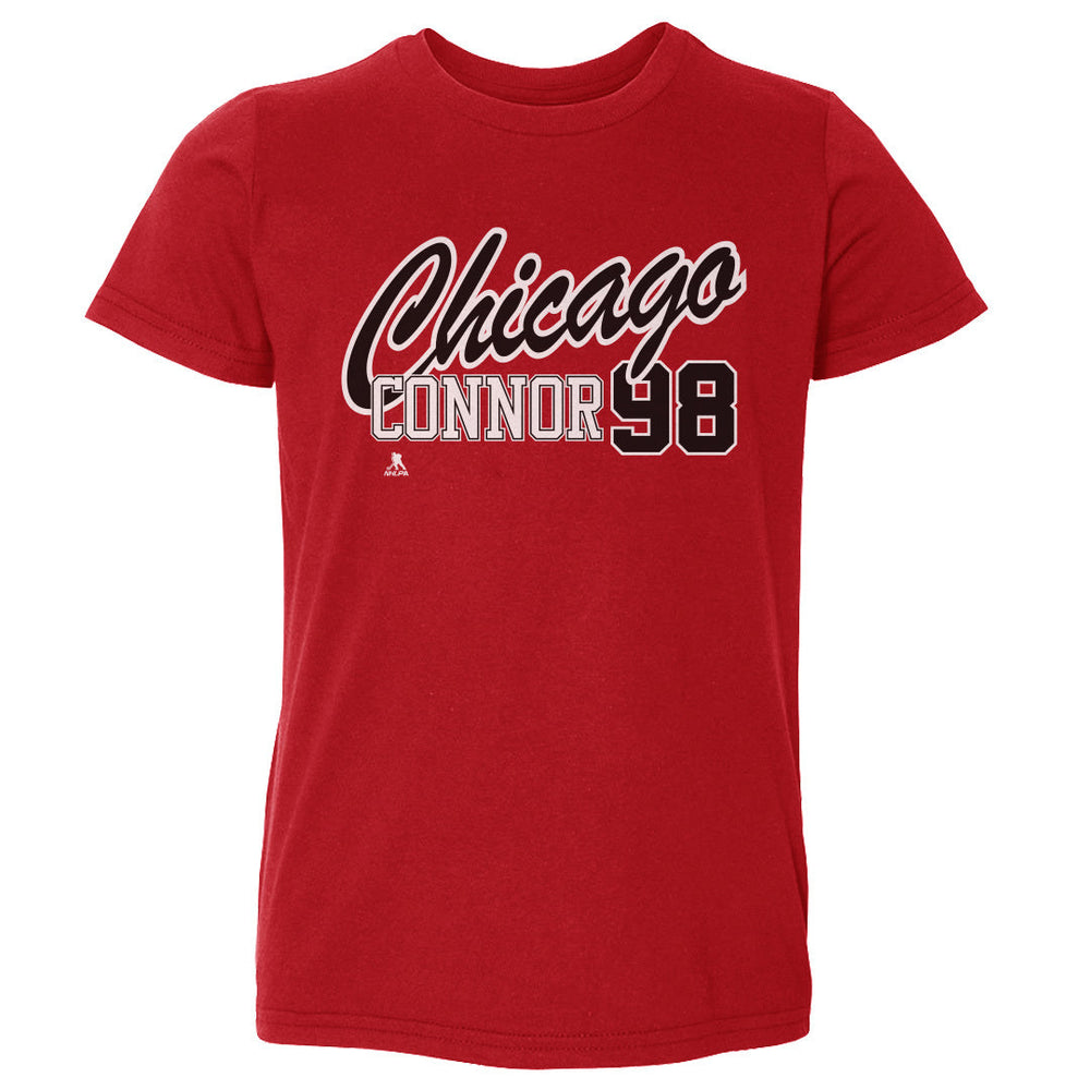 Connor Bedard Chicago Script 98 WHT (ONLINE ORDER ONLY)