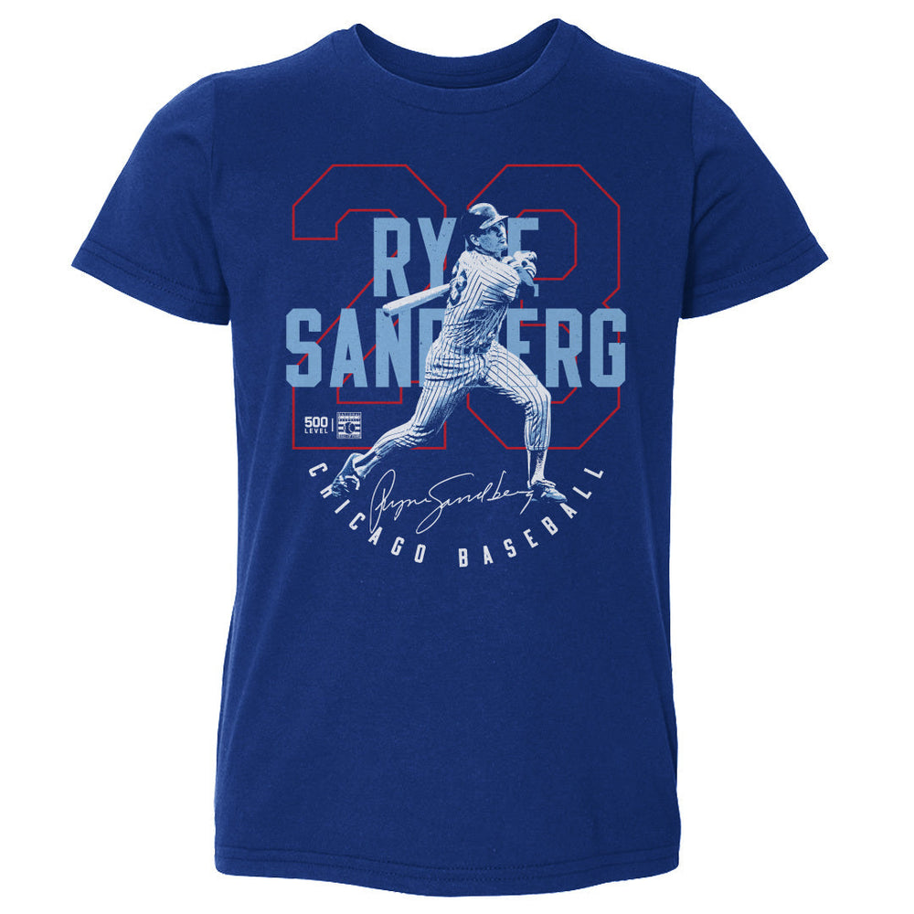 Ryne Sandberg Chicago C Outline WHT