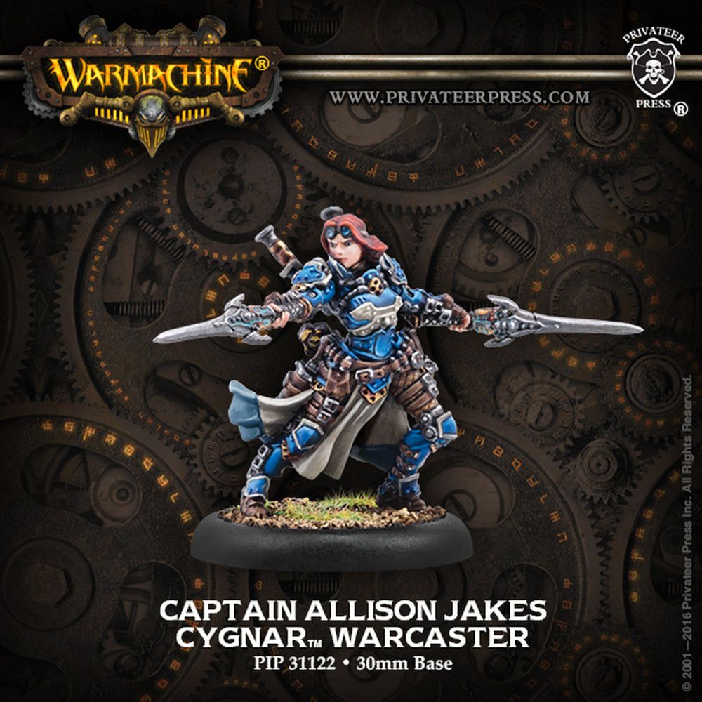 Warmachine: Cygnar Captain Allison Jakes - Warcaster (ONLINE ORDER ONLY)