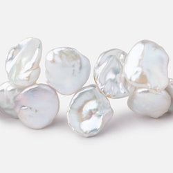 15x14-20x16mm White top drilled Keshi Freshwater Pearl 16 inch 48 pieces (ONLINE ORDER ONLY)