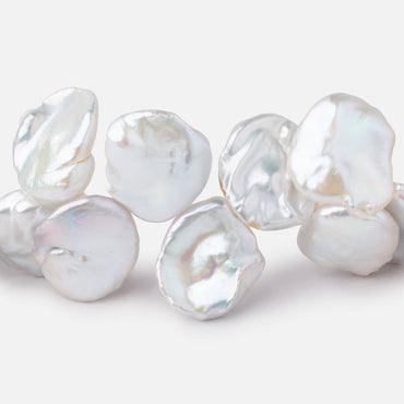 15x14-20x16mm White top drilled Keshi Freshwater Pearl 16 inch 48 pieces (ONLINE ORDER ONLY)