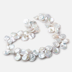 15x14-20x16mm White top drilled Keshi Freshwater Pearl 16 inch 48 pieces (ONLINE ORDER ONLY)