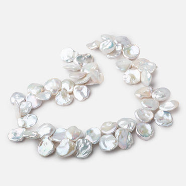 15x14-20x16mm White top drilled Keshi Freshwater Pearl 16 inch 48 pieces (ONLINE ORDER ONLY)