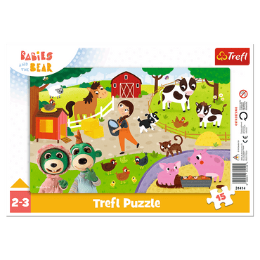 Trefl Baby Frame Babies and the Bear Lovely Babies 15 Piece Puzzle (ONLINE ORDER ONLY)