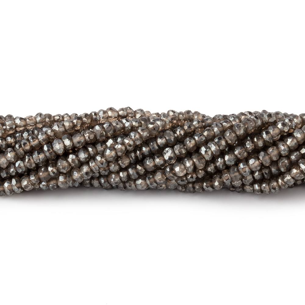 3.5mm Mystic Smoky Quartz Faceted Rondelle Beads 12.5 inch 130 pieces (ONLINE ORDER ONLY)