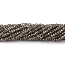 3.5mm Mystic Smoky Quartz Faceted Rondelle Beads 12.5 inch 130 pieces (ONLINE ORDER ONLY)