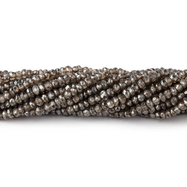3.5mm Mystic Smoky Quartz Faceted Rondelle Beads 12.5 inch 130 pieces (ONLINE ORDER ONLY)