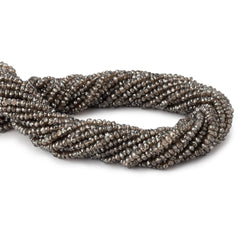 3.5mm Mystic Smoky Quartz Faceted Rondelle Beads 12.5 inch 130 pieces (ONLINE ORDER ONLY)
