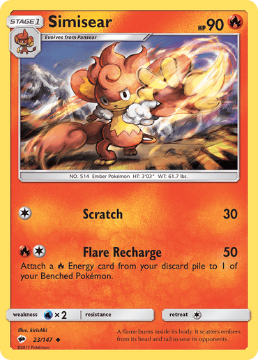 Simisear (23/147) [Sun & Moon: Burning Shadows] (Online Only)