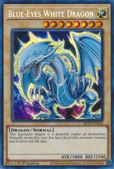 Blue-Eyes White Dragon [MP22-EN266] Prismatic Secret Rare (ONLINE ORDER ONLY)