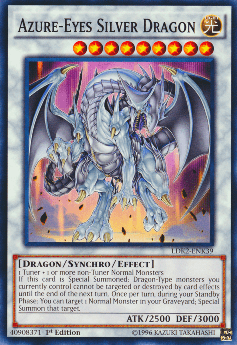 Azure-Eyes Silver Dragon [LDK2-ENK39] Common (ONLINE ORDER ONLY)