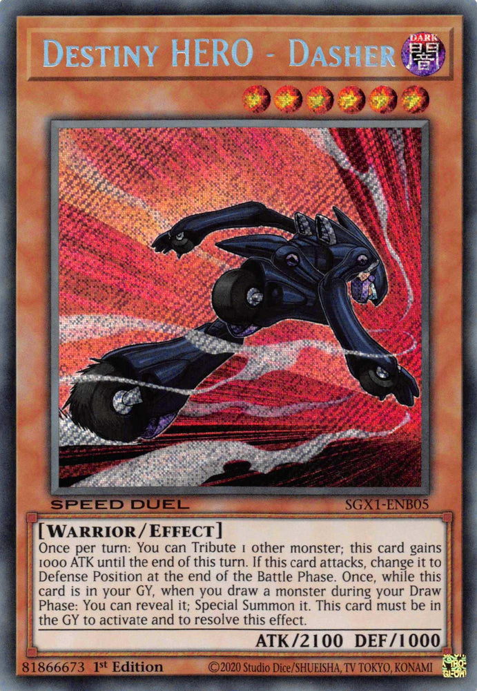 Destiny HERO - Dasher [SGX1-ENB05] Secret Rare (ONLINE ORDER ONLY)