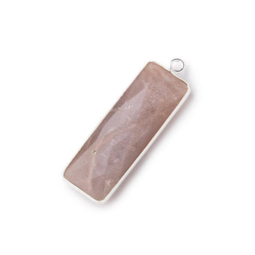 31x11mm Silver Bezel Chocolate Moonstone Bar 1 ring pendant 1 piece (ONLINE ORDER ONLY)