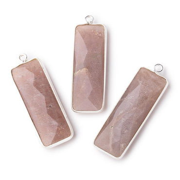 31x11mm Silver Bezel Chocolate Moonstone Bar 1 ring pendant 1 piece (ONLINE ORDER ONLY)