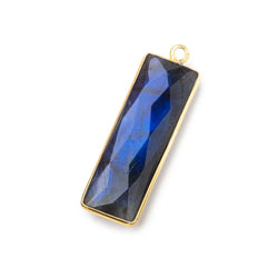 31x11mm Vermeil Bezel Labradorite Bar 1 ring pendant 1 piece (ONLINE ORDER ONLY)