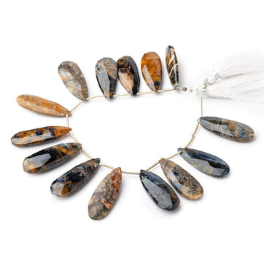 31x12-36x12mm Pietersite Faceted Pear Beads 7 inch 14 pieces (ONLINE ORDER ONLY)