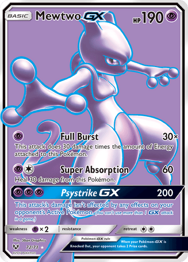 Mewtwo GX (72/73) [Sun & Moon: Shining Legends] (Online Only)