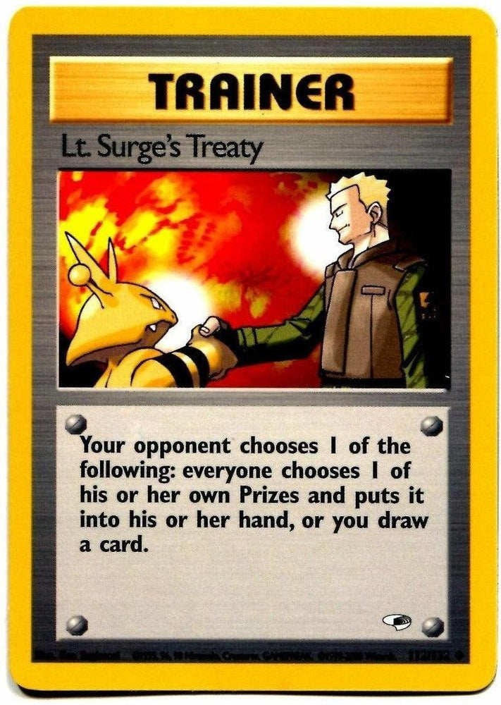 Lt. Surge's Treaty (112/132) [Gym Heroes Unlimited] (Online Only)
