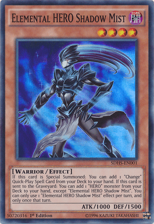 Elemental Hero Shadow Mist [SDHS-EN001] Super Rare (ONLINE ORDER ONLY)