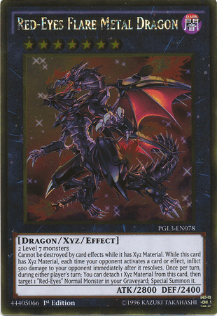Red-Eyes Flare Metal Dragon [PGL3-EN078] Gold Rare (ONLINE ORDER ONLY)