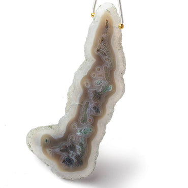 3.25x1.25 inch Solar Quartz Natural Slice Focal Bead 1 piece (ONLINE ORDER ONLY)