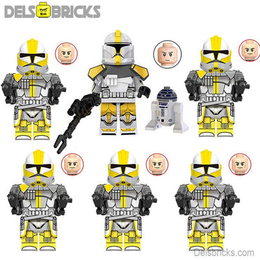 327th Star Corp Clone trooper Set of 6 Lego Star Wars Minifigures custom toys (ONLINE ORDER ONLY)