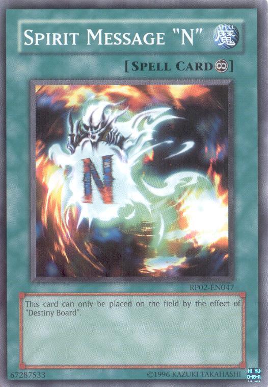 Spirit Message "N" [RP02-EN047] Common (ONLINE ORDER ONLY)
