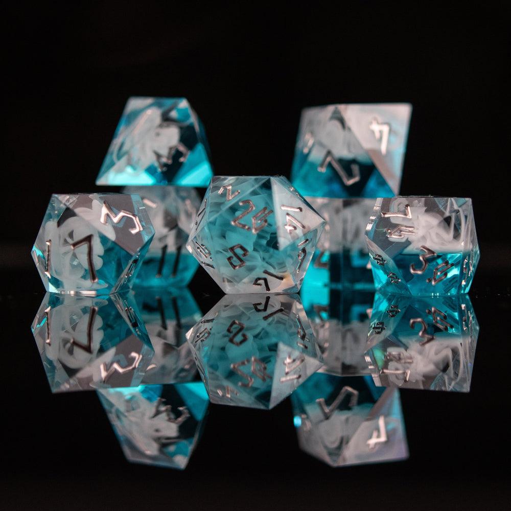 Fog Cloud Sharp-Edged Resin Dice Set (ONLINE ORDER ONLY)