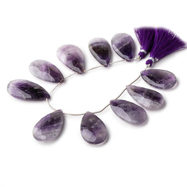 32x21-38x20mm Cape Amethyst Faceted Pear Beads 8 inch 10 pieces (ONLINE ORDER ONLY)