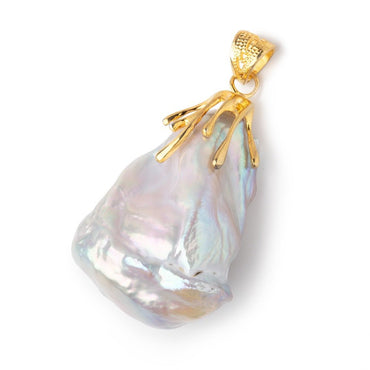 32x24mm Silver Soufflé Ultra Baroque Vermeil Pendant focal 1 piece (ONLINE ORDER ONLY)