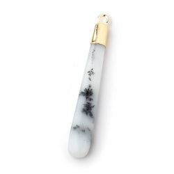 32x5-38x7mm Gold Leafed Dendritic Opal Pear Pendant 1 focal piece (ONLINE ORDER ONLY)
