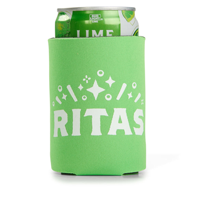 Green RITAS 8OZ CAN COOLIE Cooler  Fits Aluminum Can Coozie (Online Only)