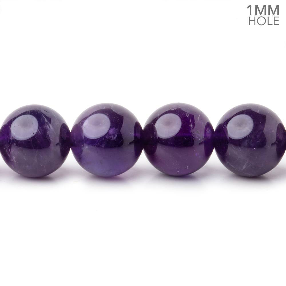 10mm Amethyst Plain Round Beads 15 inch 37 pieces AA 1mm Hole (ONLINE ORDER ONLY)