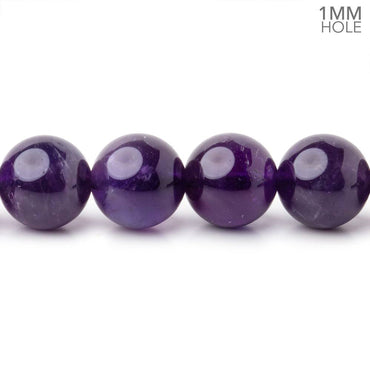 10mm Amethyst Plain Round Beads 15 inch 37 pieces AA 1mm Hole (ONLINE ORDER ONLY)