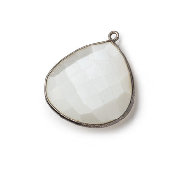 26x26mm Black Gold .925 White Moonstone faceted heart Pendant 1 piece (ONLINE ORDER ONLY)