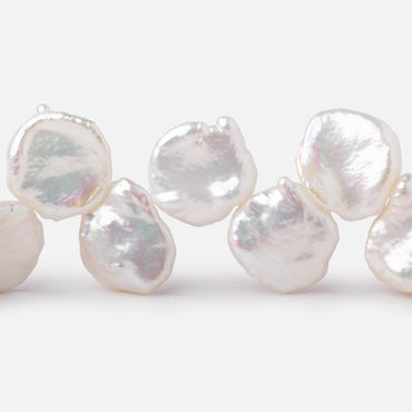 11x10-15x11mm Off White Top Drilled Keshi Freshwater Pearls 14.5 inch 42 Beads (ONLINE ORDER ONLY)
