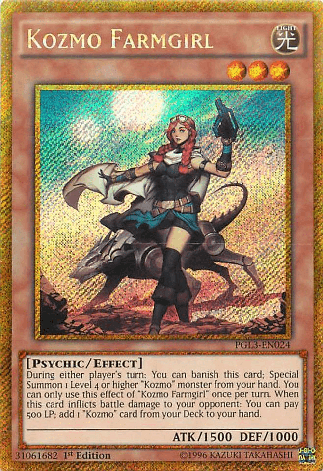 Kozmo Farmgirl [PGL3-EN024] Gold Secret Rare (ONLINE ORDER ONLY)